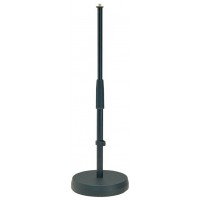 K&M 23300-300-55 напольная/настольная низкая микрофонная стойка на круглом основании, В 35-58 см, ра