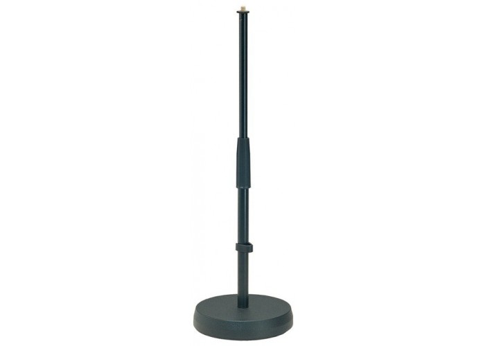 K&M 23300-300-55 напольная/настольная низкая микрофонная стойка на круглом основании, В 35-58 см, ра