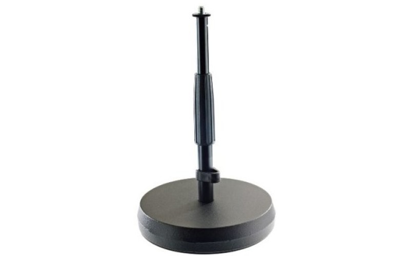K&M 23325-300-55 настольная микрофонная стойка прямая, звукопоглощающая литая основа, в 217-347 мм,