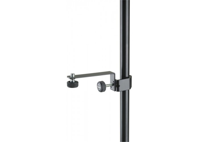 K&M 23800-300-55 стальной держатель микрофона на микрофонную стойку, резьба 3/8, чёрный