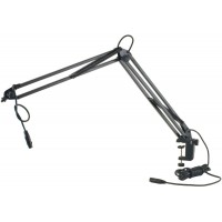 K&M 23850-311-55 - микрофонная стойка со струбциной и микрофонным держателем (пантограф)