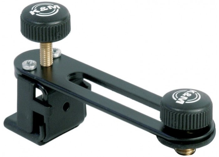 K&M 24035-300-55 держатель микрофона для ударной установки (крепление на бочку) Цвет черный. 0.13 kg