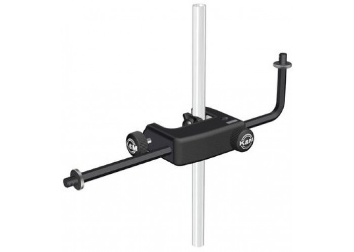 K&M 24050-311-55 адаптер для двух микрофонов на струбцине, сталь, чёрный