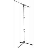 K&M 25200-300-55 микрофонная стойка журавль на треноге, высота 62-147 см, плечо 49-79,5 см, складная