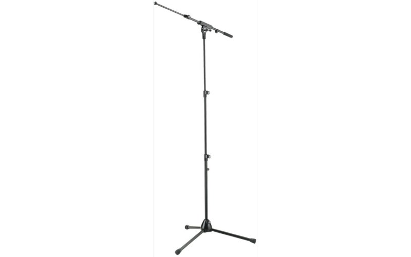K&M 25200-300-55 микрофонная стойка журавль на треноге, высота 62-147 см, плечо 49-79,5 см, складная