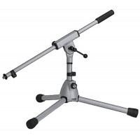 K&M 25910-300-87 низкая микрофонная стойка журавль для бас-бочки, металлические узлы, высота 280 мм,