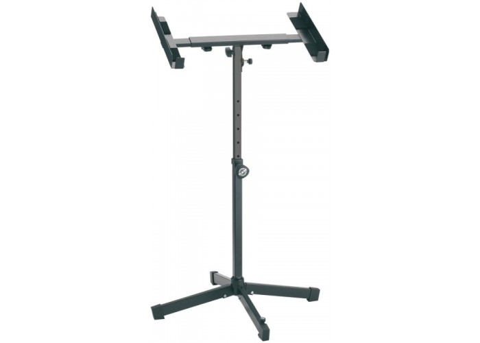 K&M 28075-000-55 наклонная стойка под микшер, ш 45-66 см, гл 31 см, в 71-100 см, нагрузка до 35 кг,