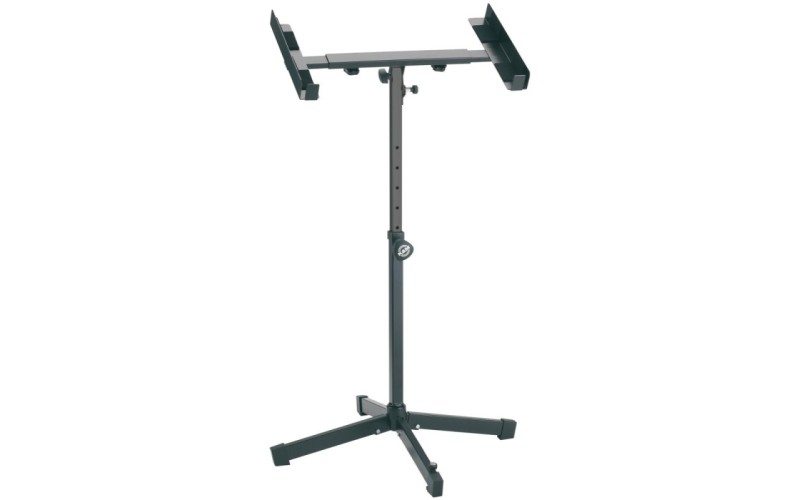 K&M 28075-000-55 наклонная стойка под микшер, ш 45-66 см, гл 31 см, в 71-100 см, нагрузка до 35 кг,