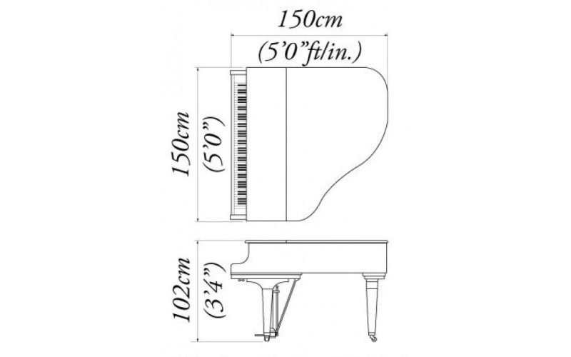 KAWAI GM-10K WH/P - кабинетный рояль, 150см