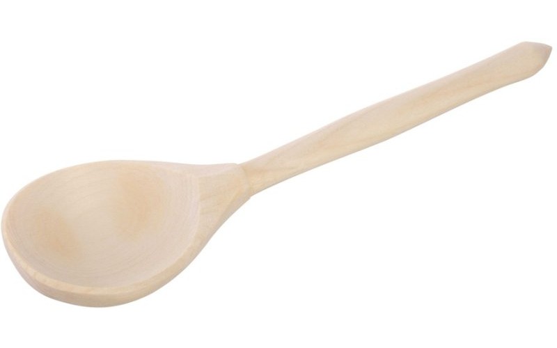 Хохлома LHL6101 Деревянная ложка полубаская столовая, без росписи, фрезерная