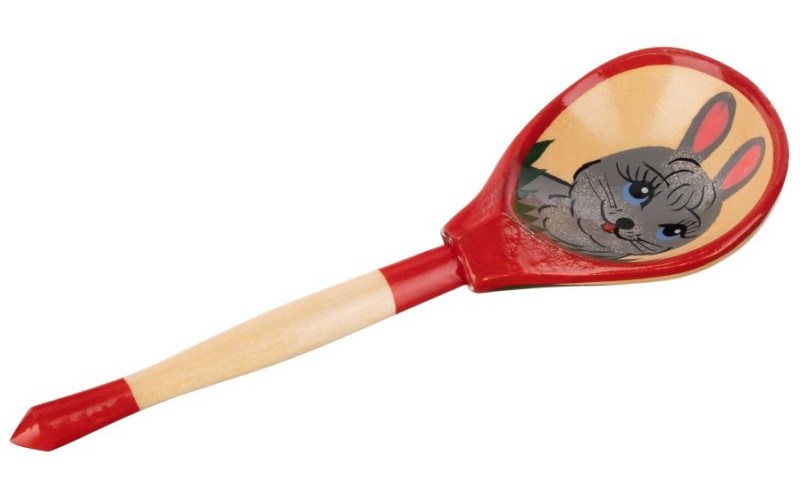 Хохлома LHL6704 Деревянная ложка полубаская, роспись 