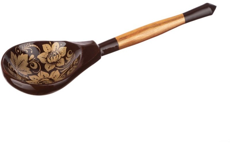 Хохлома LHL7101 Деревянная ложка полубаская, роспись 