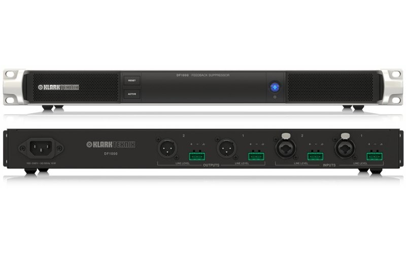 KLARK TEKNIK DF1000 - полностью автоматический двухканальный процессор подавления обратной связи