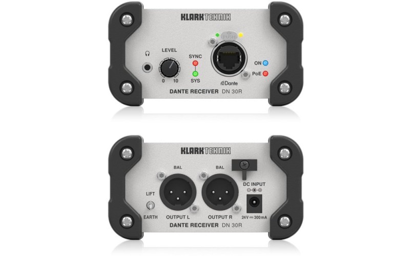 KLARK TEKNIK DN 30R - двухканальный конвертор DANTE в аналоговый сигнал