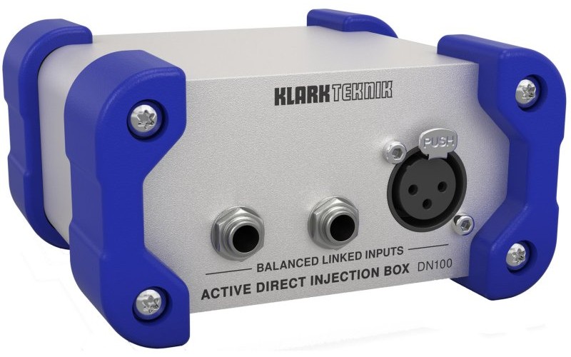KLARK TEKNIK DN100 V2 - активный ди-бокс, 2 входа JACK, 1 вход XLR, 1 выход XLR