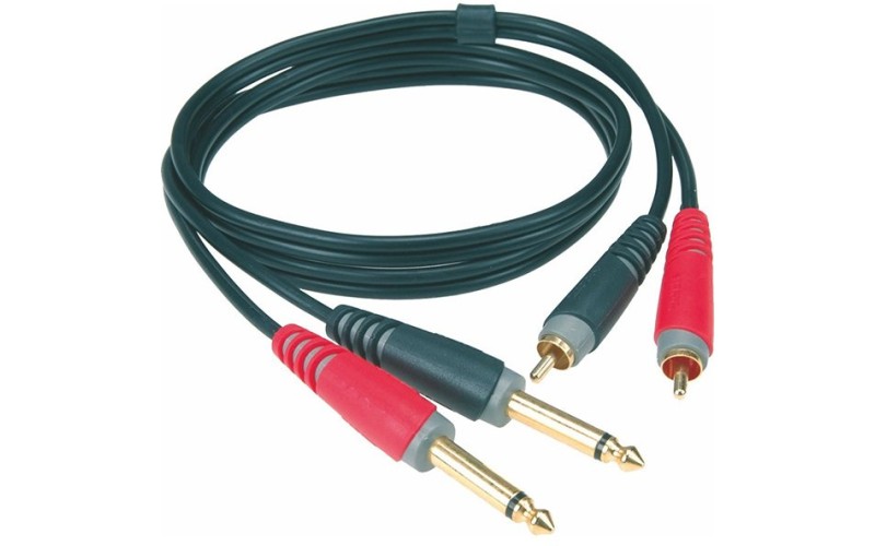 Klotz AT-CJ0300 Кабель акустический 2х6,35мм-2хRCA, 3м
