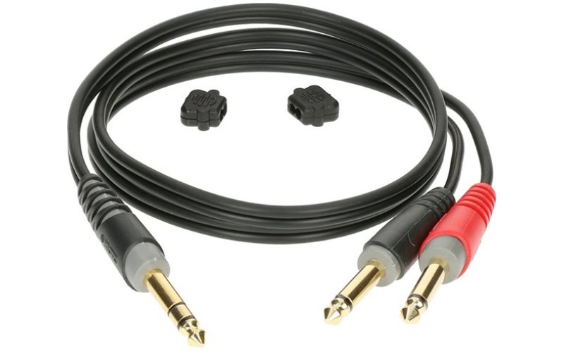 Klotz AY1-0200 Коммутационный кабель 6,35мм 3p-2х6,35мм 2p, 2м