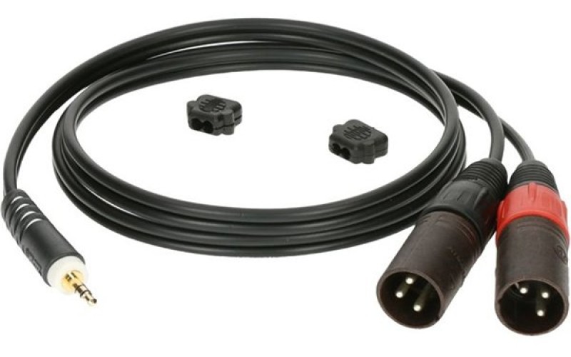 Klotz AY9-0200 Коммутационный кабель, 3.5мм-2xXLRm, 2м