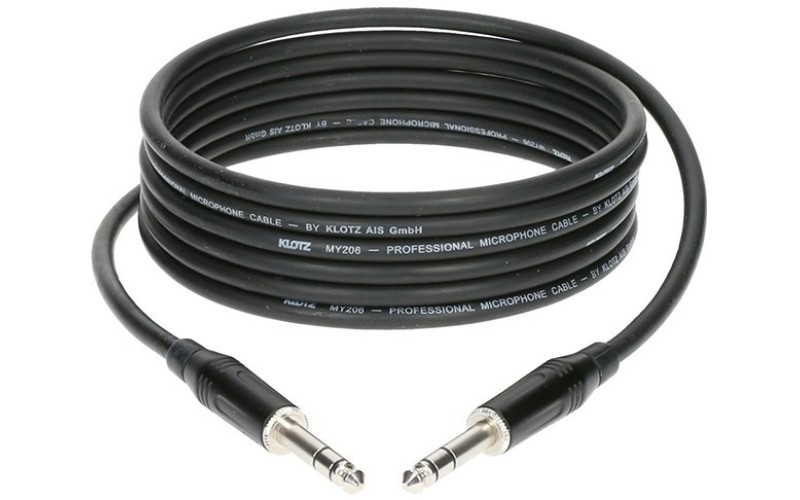 Klotz B4PP1A0200 Коммутационный кабель Jack 6,35мм 3p, 2м, балансный