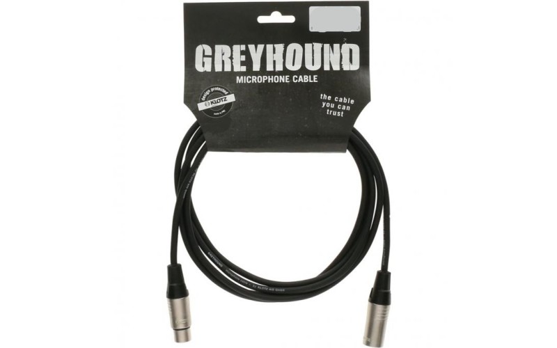 KLOTZ GRG1FM10.0 GREYHOUND готовый микрофонный кабель, никелированные разъемы Klotz XLR мама XLR пап