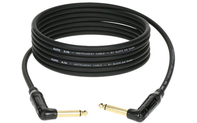Klotz KIKA03RR1 KIK Кабель инструментальный, 3м, черный, угловой