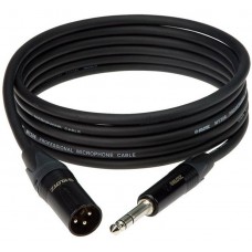 KLOTZ M1MS1B0200 кабель микрофонный XLR Male - Jack 6,3 Stereo 2 м