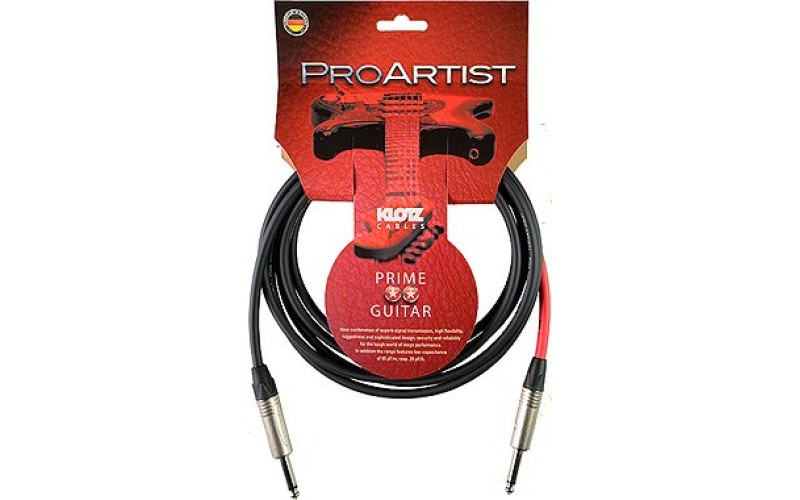 KLOTZ PRON030PP Pro Artist готовый инструментальный кабель, разъемы Neutrik Mono Jack, 3 м.