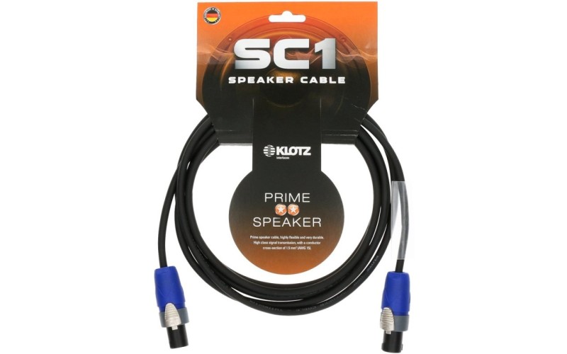 KLOTZ SC1-02SW готовый спикерный кабель, длина 2 м, Neutrik Speakon, пластик -Neutrik Speakon, пласт