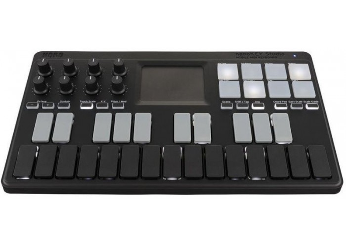 KORG NANOKEY-STUDIO портативный USB-MIDI-контроллер, цвет чёрный