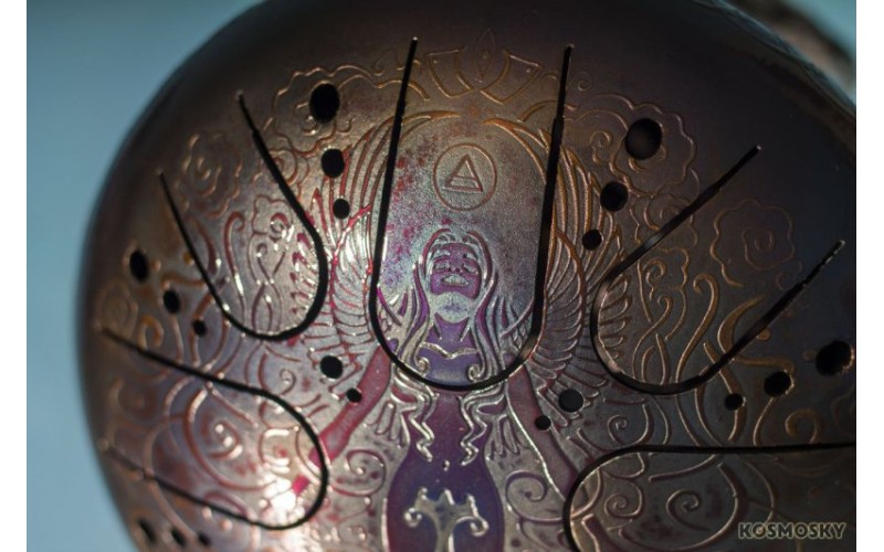 Kosmosky KSY.22.C.e11 Глюкофон 22см, гравировка «Стихия воздуха», полукруглые лепестки,