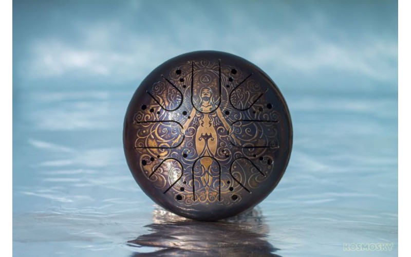 Kosmosky KSY.22.C.e12 Глюкофон 22см, гравировка «Стихия воздуха», полукруглые лепестки,