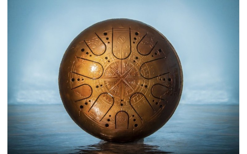 Kosmosky KSY.35.C.e3 Глюкофон 35см, гравировка «Компас», полукруглые лепестки, Ля-минор,