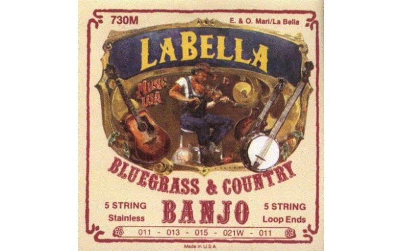 LA BELLA 730M-LE - струны для 5-струнного банджо, петля
