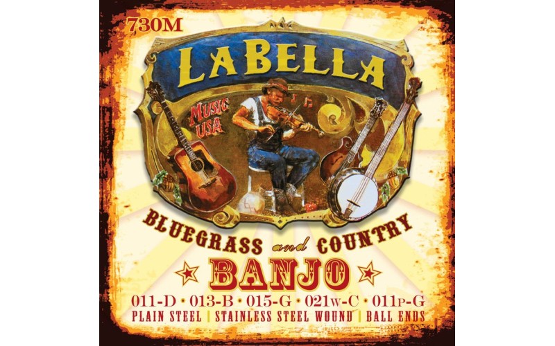 LA BELLA 730M-LE - струны для 5-струнного банджо, петля