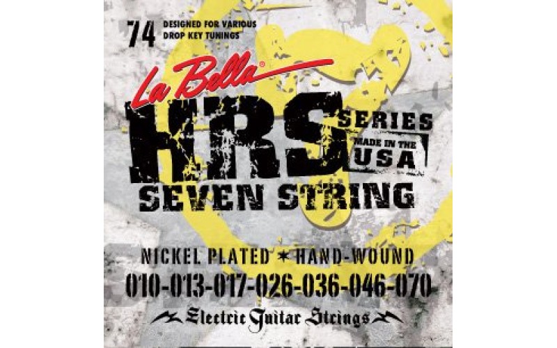 La Bella HRS-74 Комплект струн для 7-ми струнной электрогитары 010-070