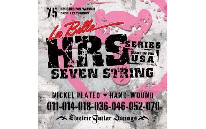 LA BELLA HRS-75 - струны для 7-струнной электрогитары, 011-070