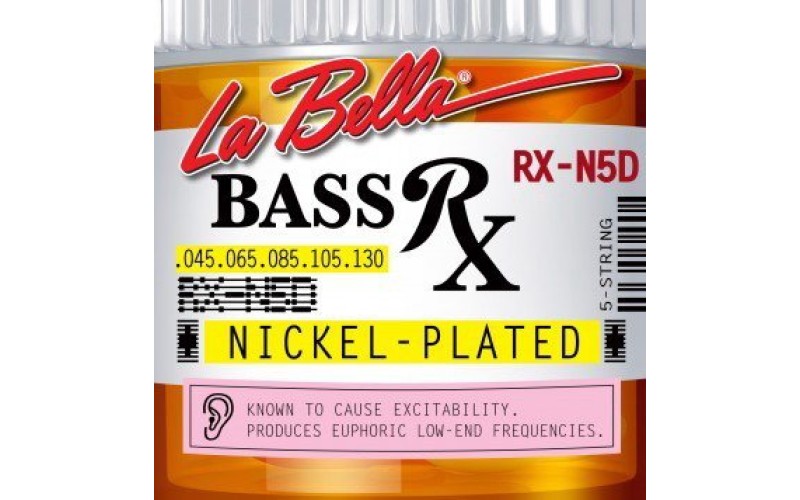 LA BELLA RX-N5D - струны для 5-струнной бас-гитары, 045-130