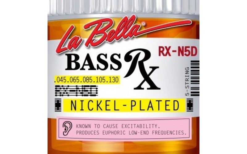 LA BELLA RX-N5D - струны для 5-струнной бас-гитары, 045-130