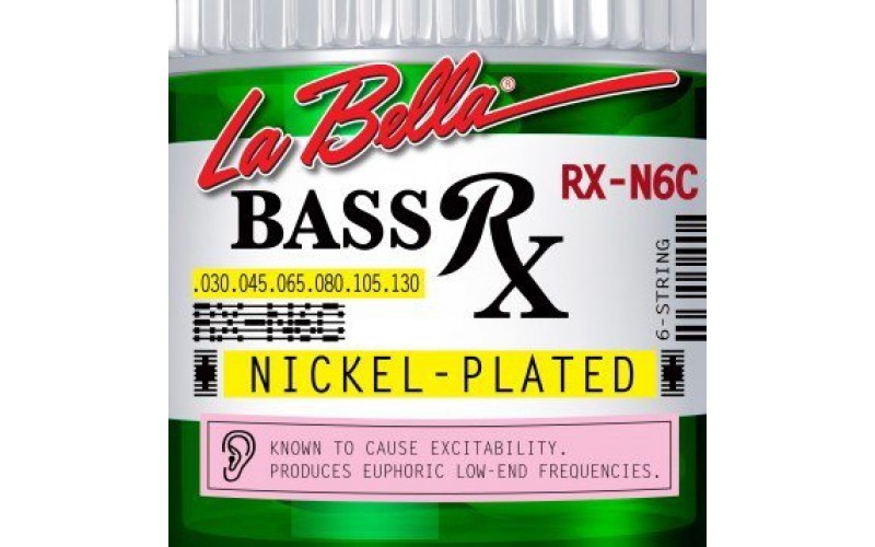 LA BELLA RX-N6C - струны для 6-струнной бас-гитары, 030-130