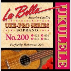 LA BELLA Set 200 Uke Pro Soprano - струны для укулеле сопрано