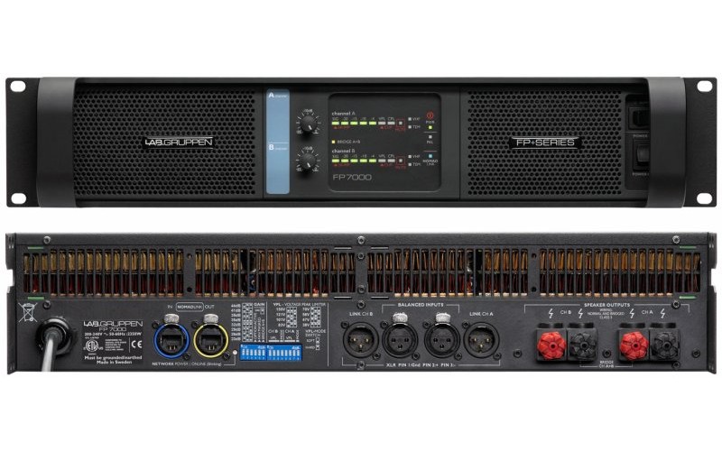 LAB.GRUPPEN FP 7000 двухканальный усилитель мощности, 3500Вт/2Ома, 2800Вт/4Ома, 1450Вт/8Ом, 730Вт/