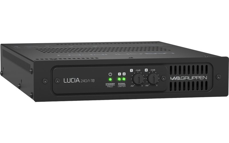LAB.GRUPPEN LUCIA 240/1-70 - усилитель инсталляционный, 1 канал, класс D, встроенный DSP, 70 В/240 В