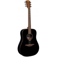 LAG T118D BLK Акустическая гитара, Дредноут, цвет - черный