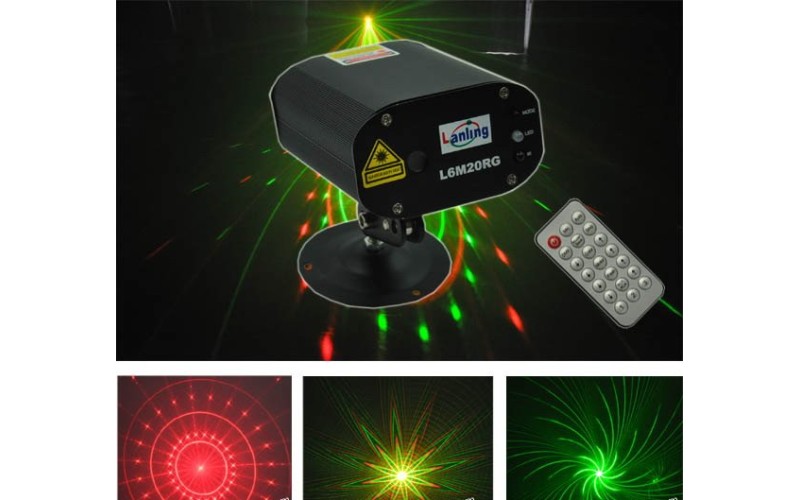 LANLING L6 M20 RG - мини-лазер, 4 гобо
