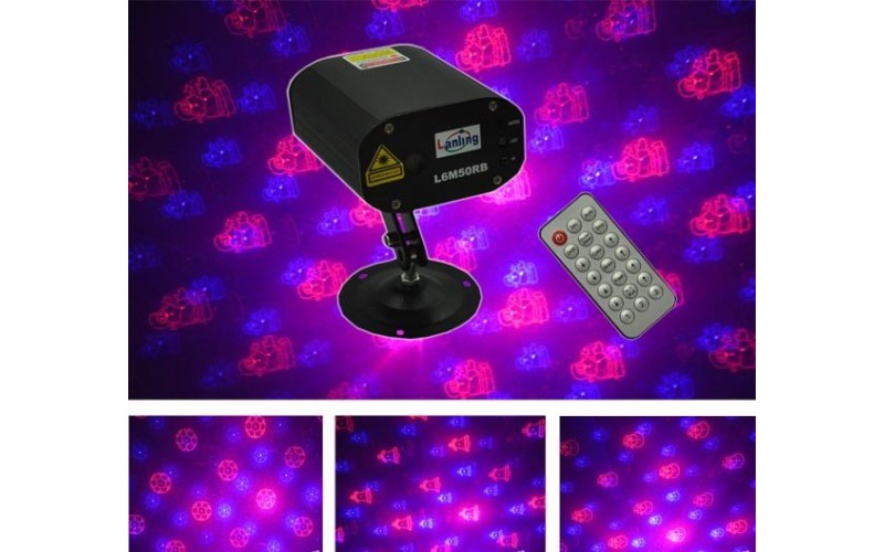 LANLING L6 M50 RВ - мини-лазер, 8 гобо