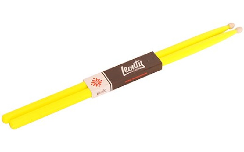 Leonty LFL2B Барабанные палочки 2B Fluorescent Lemon, граб, флуоресцентные лимонные