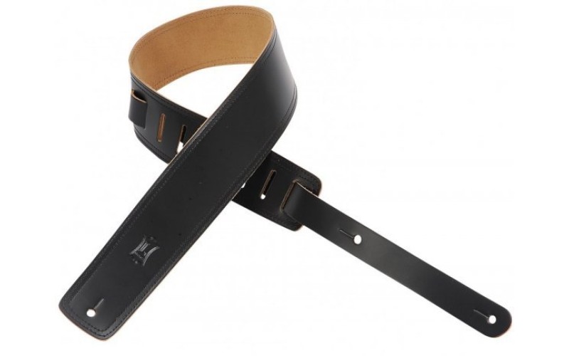 LEVY'S DM1-BLK - черный кожаный ремень, 6,25 см