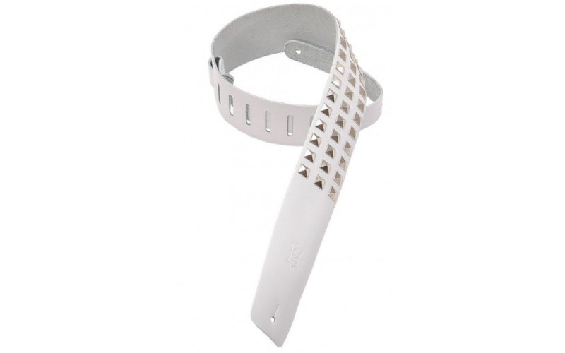 LEVY'S M1SD-WHT - белый кожаный ремень для гитары, ширина 6,25 см