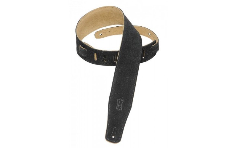 LEVY'S MS26-BLK - гитарный замшевый ремень, ширина 6,25 см