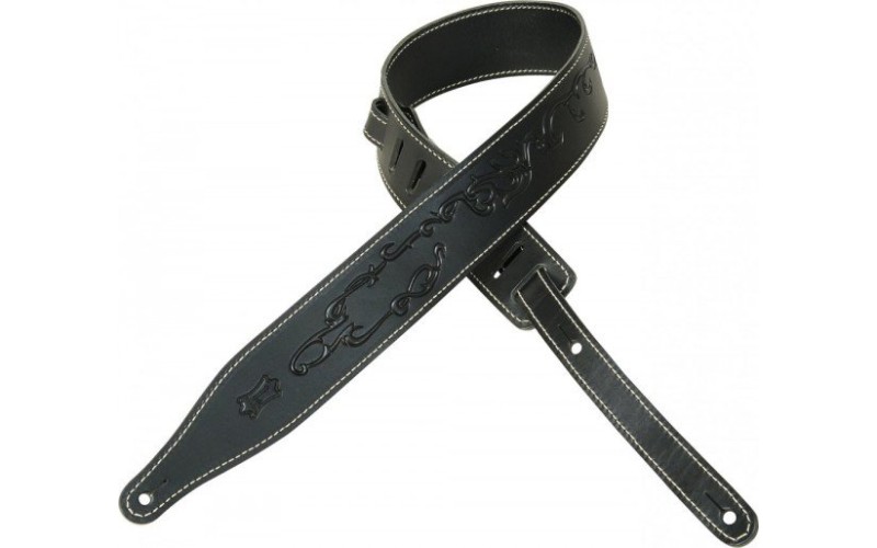 LEVY'S MV17T10-BLK - кожаный ремень с гравированым рисунком